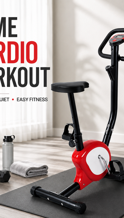 Exercise Bike With Adjustable Seat Cardio Exercise Gym Upright Spinning Bicycle