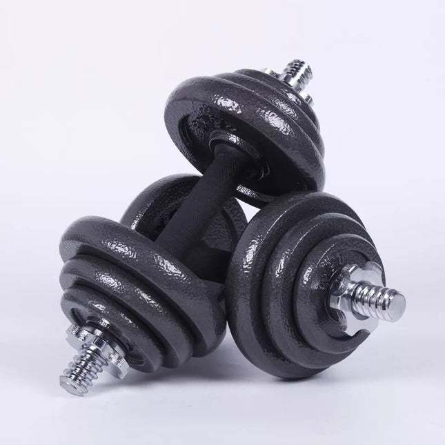 30KG Adjustable Cast Iron Dumbbell Barbell Set