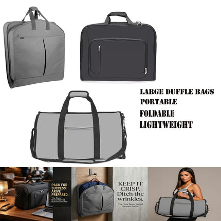 Large Duffel Bag Suit Garment Carrier Foldable Storage Weekender Travel Luggage