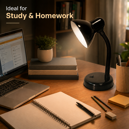 Study Desk Lamp Flexible Neck E27 40W Simple Design for Study Work Room Home