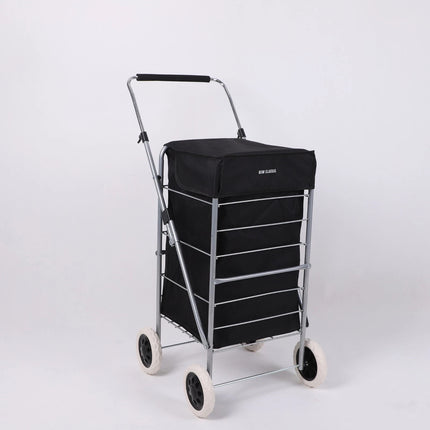 4 Wheel Shopping Cart Trolley Folding With Insulated Cooler Bag 60L Bag CaseUsed