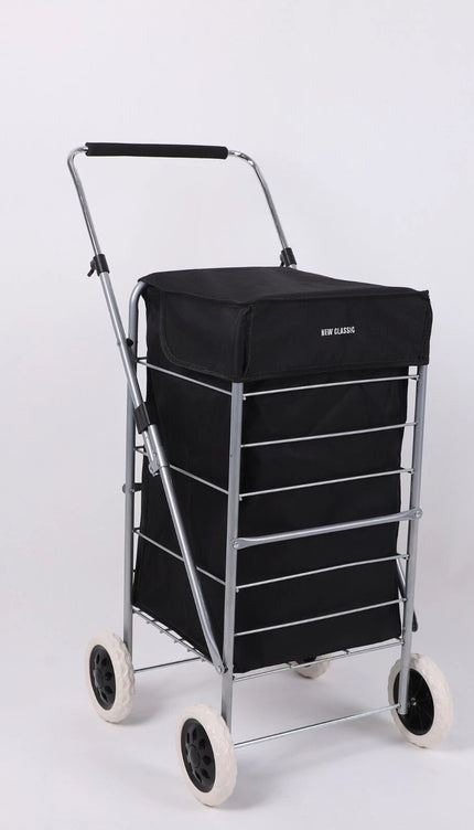 4 Wheel Shopping Cart Trolley Folding With Insulated Cooler Bag 60L Bag CaseUsed