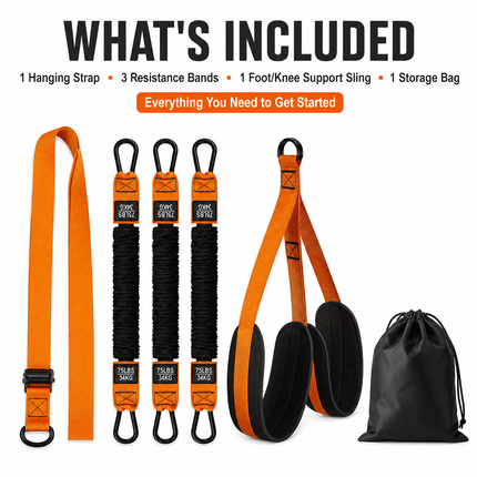 Multifunction Pull Up Assist Resistance Bands Foot Knee Support Home Gym Workout