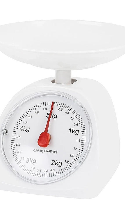 Kitchen Weight Scale 5KG White Round Mechanical Cooking Food Measuring Scale