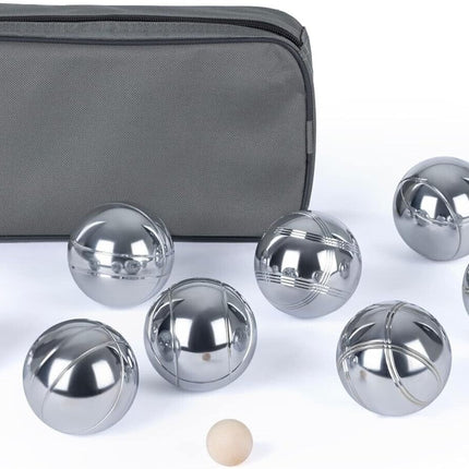 French Boules Petanque Balls Set Chrome Steel Outdoor Game with Carry Case
