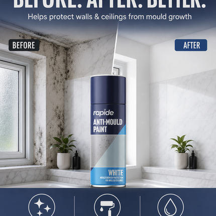 Anti Mould Spray Paint 400ML One Coat White Finish