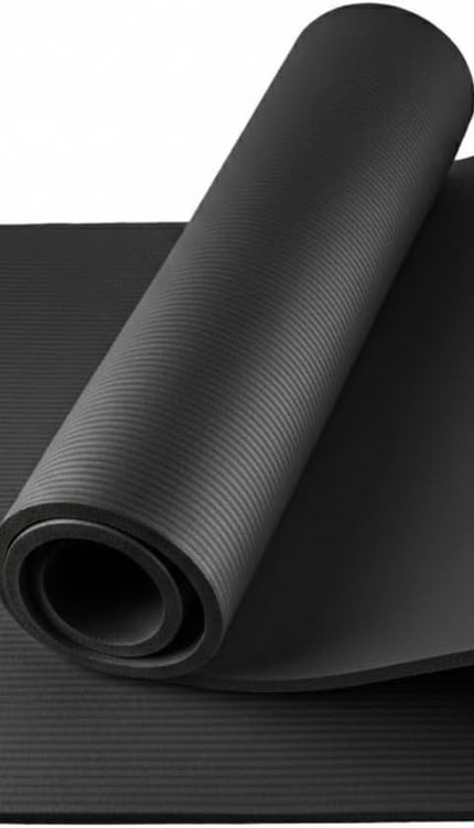 Yoga Mat Thick 10mm Non-Slip PVC Exercise Floor Mat For Gym Pilates & Home