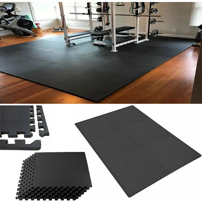 18Pcs Large Eva Foam Mat Tiles Interlocking Soft Floor For Gym & Kids Play Mats