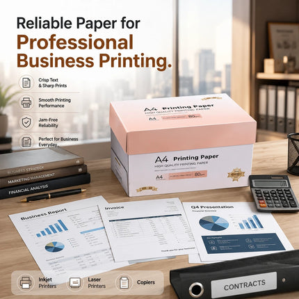 A4 Printer Paper White 80gsm 5-Ream 2500 Sheets Multipurpose Inkjet Laser Copier