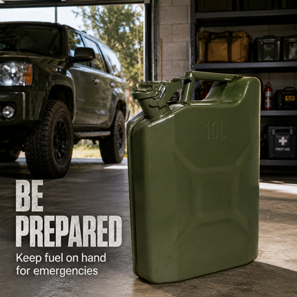 Metal Jerry Can 5L 10L 20L & Spout Heavy Duty Petrol Diesel Storage Container