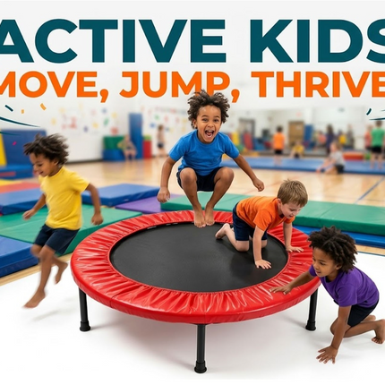 Kids Mini Trampoline 36" 40" 45" Portable Toddler Children Jumping Mat Rebounder