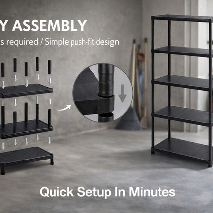 4/5 Tier Plastic Shelving Unit
