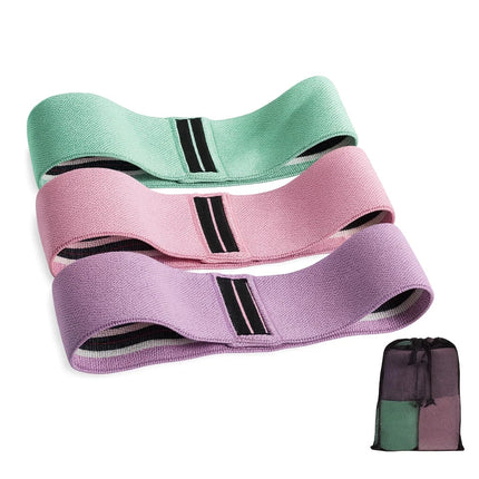 Resistance Bands Set Fabric Men Women Exercise Glute Workout Hip Circle Non Slip