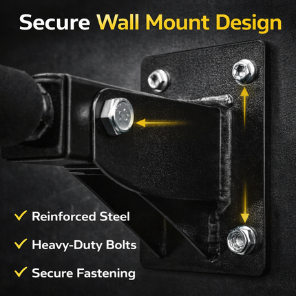 Pull Up Bar Wall Mounted Heavy Duty Chin Up Bar Foam Padded Grips for Home Gym