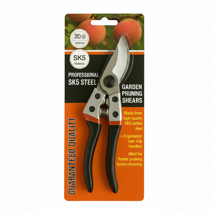 Pruning Shears 8' Bypass Garden SK5+Durionise Heavy Duty Hand Clippers Grip