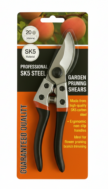 Pruning Shears 8' Bypass Garden SK5+Durionise Heavy Duty Hand Clippers Grip