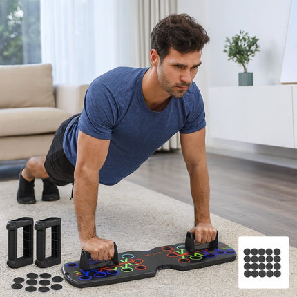 Foldable 14 in 1 Push Up Board Fitness Workout Train Gym Muscle Exercise Press