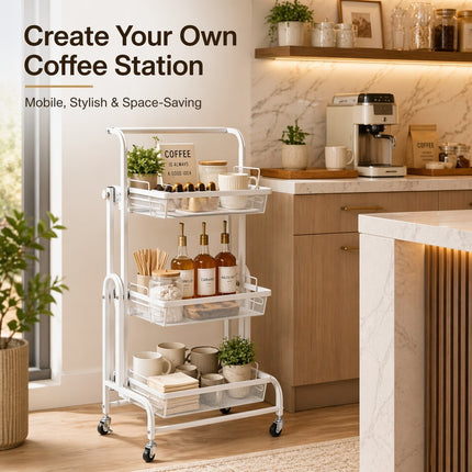 3-Tier Rolling Utility Cart