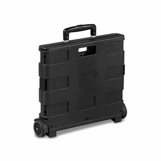 Folding Boot Cart Shopping 25kg Trolley Fold Up Storage Box Wheels Foldable 45L