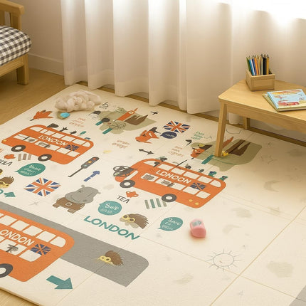 Foldable Baby Play Mat Waterproof Foam Mat Reversible Waterproof Extra Large Mat