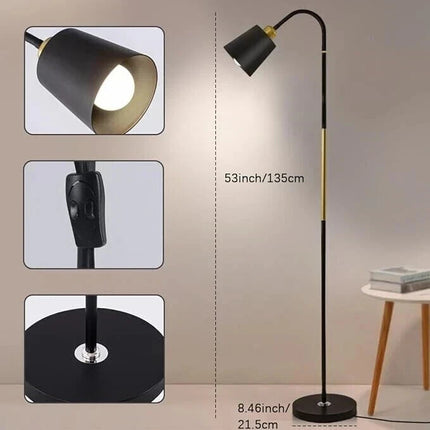 Metal Floor Lamp Reading Standing Bright Living Room Work Office Study Light