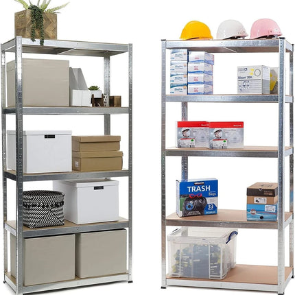 Pack of 3 Steel Garage Shelving Units – Silver