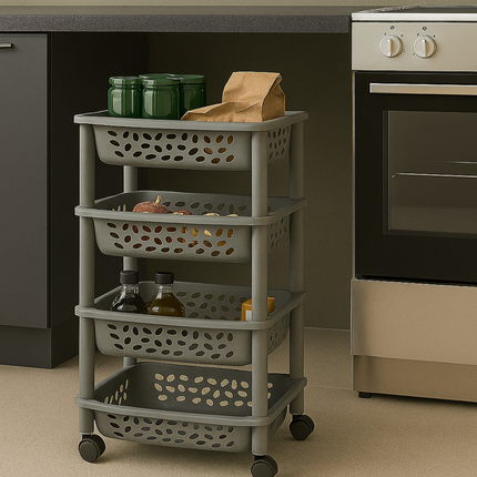 3/4 Tier Grocery Storage Trolley