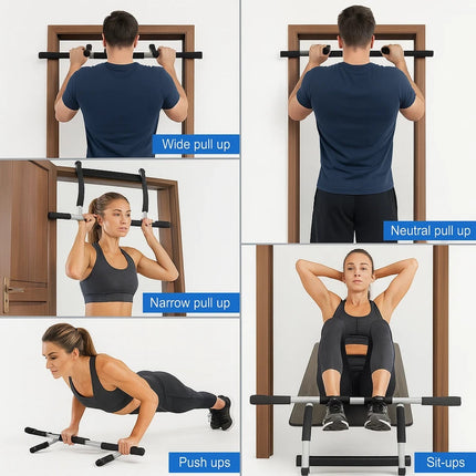 Pull Up Bar Doorway Chin Up Bar Home Gym Fitness Upper Body Workout Trainer