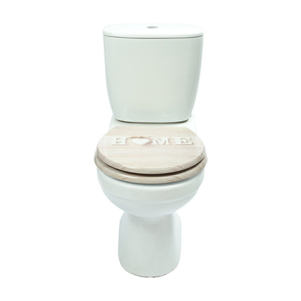 18" UNIVERSAL BATHROOM TOILET SEAT WOODEN EASY FIT WC SEAT WITH FITTINGS