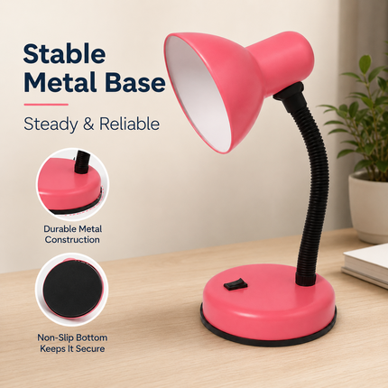 Study Desk Lamp Flexible Neck E27 40W Simple Design for Study Work Room Home