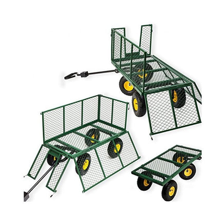 Garden Trolley TRAILER Deluxe High Sided Cart 500kg H Duty Festival Camping LARG