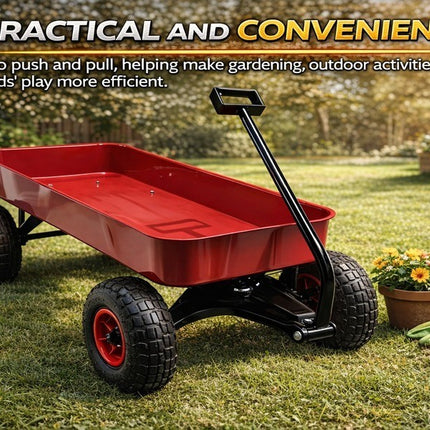 Garden Trolley Cart 150kg Heavy Duty Wheels Lawn Beach Wagon Hand Truck