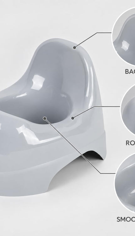 Toddler Potty Training Chair Baby Toilet Trainer Easy Clean Grey Easy Clean