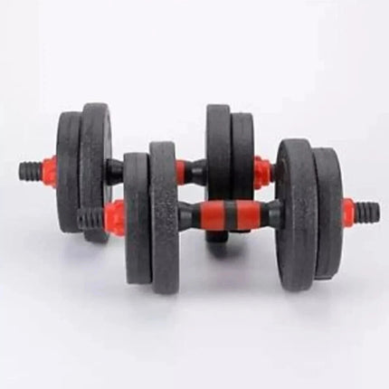 Adjustable Dumbbell Barbell Set with Push Bar & Connecting Rod – Home Gym - 10KG