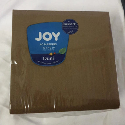 Napkins Pack Of 120 Chestnut Organic Airalid Square Shape Soft Tissues 40x40cm