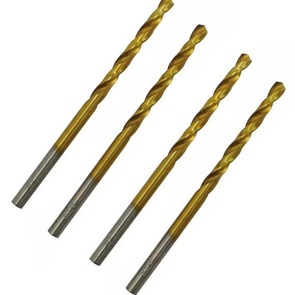 8X Erbauer Drill Bit DRL37384 High Quality Durable Metal Golden 4mm Bit