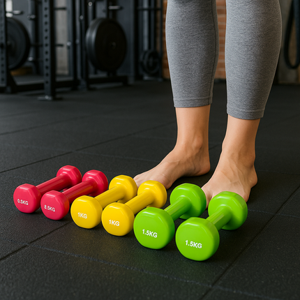 6KG Neoprene Hex Dumbbell Hand Weight Sets with Carry Case Anti-roll Anti-Slip