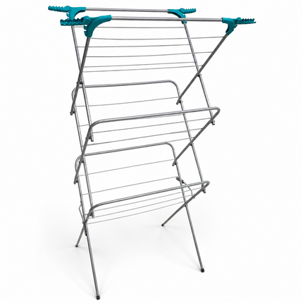 3 Tier Folding Clothes Airer Indoor Laundry Drying Rack Freestanding Metal Dryer