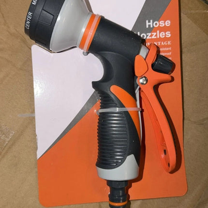 Garden Hose Pipe Spray Gun Set 8 Pattern Adjustable Nozzle High Pressure Water