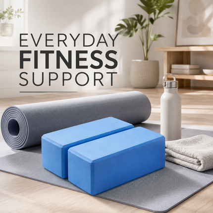 Yoga Gym Blocks Brick Foam Pair Exercise Training Pilates Meditation Anti Slip