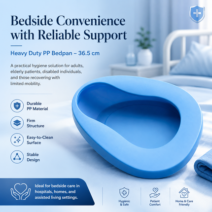 Unisex Bed Pan Elderly Disabled Bedridden Patients Spill Resistant Toilet Urinal