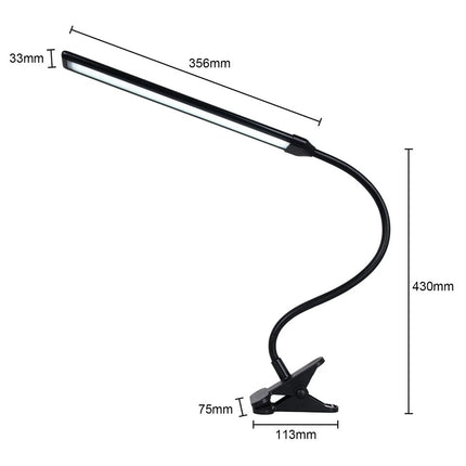 Clip-on Desk Lamp LED Reading Light USB Clamp Adjustable Flexible 4000K