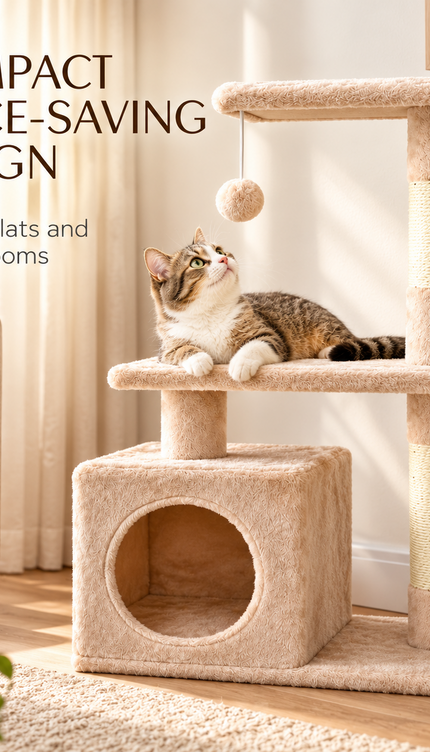 85cm Cat Tree Tower Sisal Scratching Post Condo Perch Activity Centre for Cats