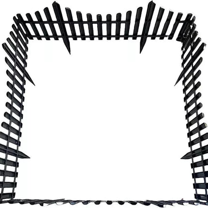 10PCS Lawn Border Fence Plastic Wood Effect