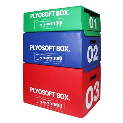 Soft Foam Plyometric Jump Box Set Stackable Gym Fitness Exercise Plyo Boxes