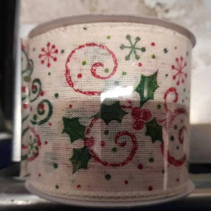 Christmas Ribbon 12PCS 2.5 inch Gift Wrap Craft Set