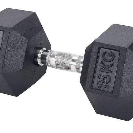 Hex Dumbbells Set 2.5kg-20kg Pair Rubber Encased Hexagonal Weight Lifting Gym