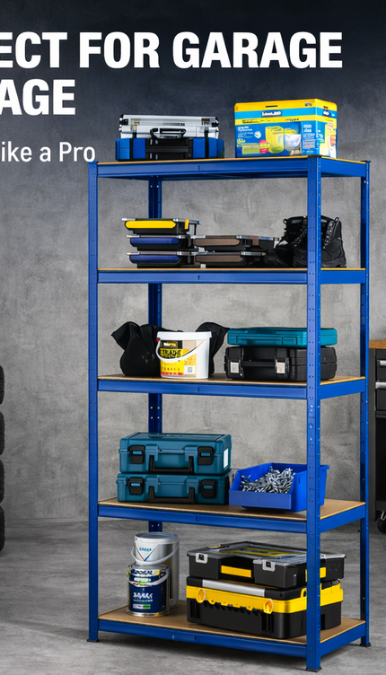 5 Tier Garage Shelving Unit 180 × 90 × 40cm