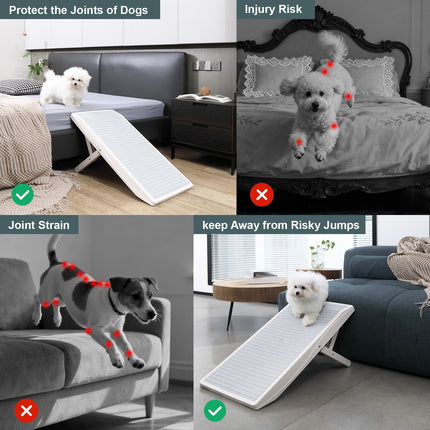 Portable Dog Ramp Folding Non-Slip Pet Ramp Stairs Step Ladder for Bed Sofa