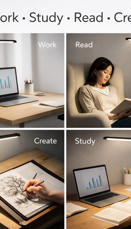 LED Desk Lamp with Clamp Stepless Dimming Modes 2700-6000K Office Desk WorkLight
